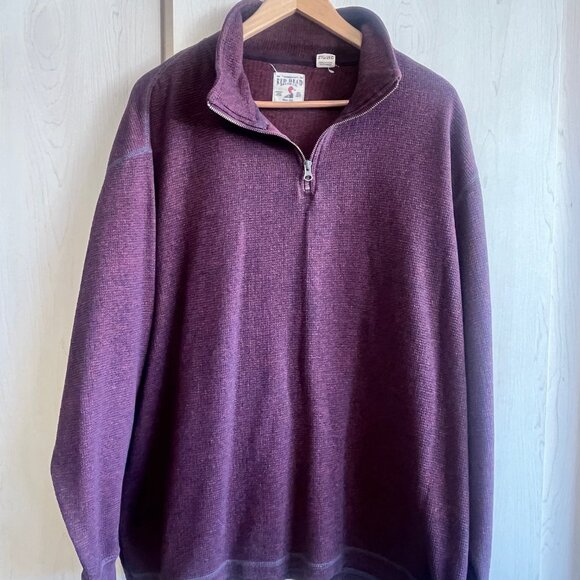 Red Head Brand Sweater Mens Size‎ 2XL Maroon Red 1/4 Zip Pullover Long Sleeve - Picture 1 of 6